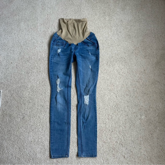 Jessica Simpson Maternity Size Small Skinny Distressed Jegging Jeans - Picture 8 of 8